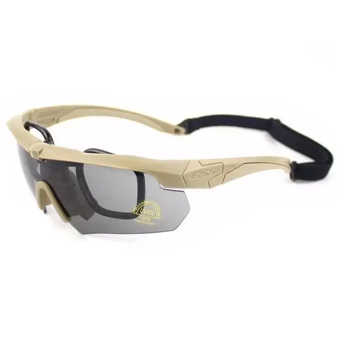 Тактические защитные очки Crossbow Polarized с тремя сменными линзами, олива фото 4