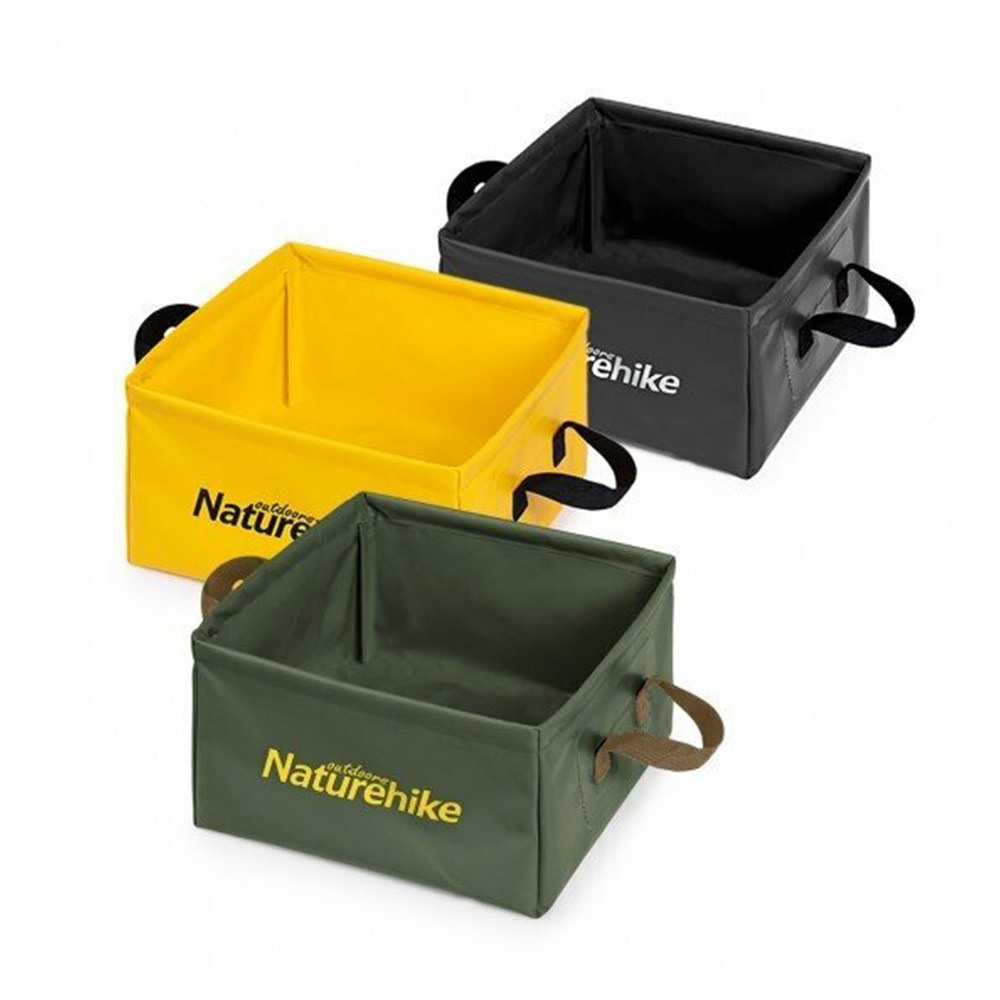 Складаний контейнер для води з ПВХ Naturehike Square bucket 13л army green NH19SJ007 фото 2