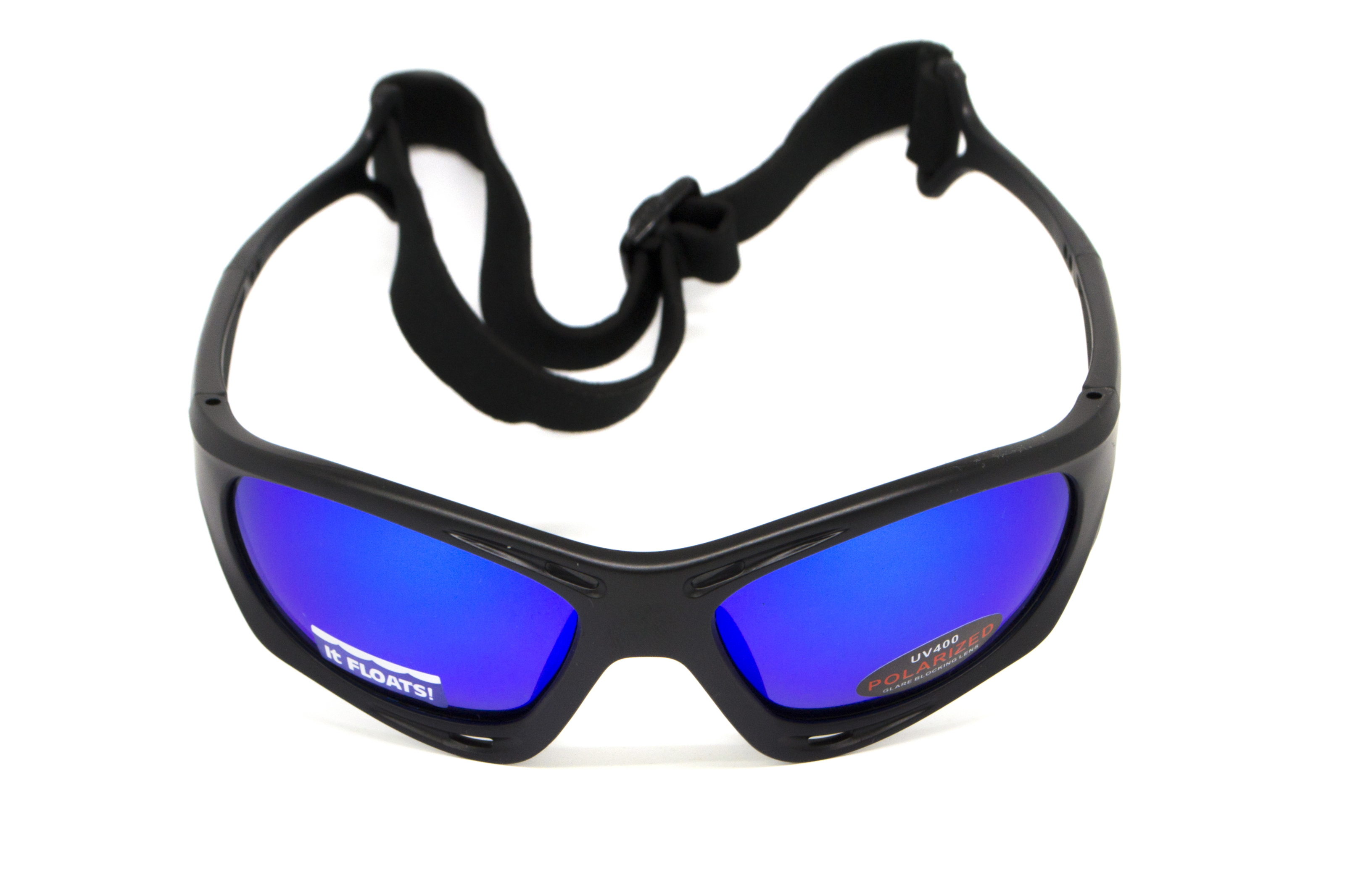 Очки поляризационные BluWater Hydro Polarized (G-Tech™ blue) Anti-Fog, синие зеркальные в  черной оправе фото 2