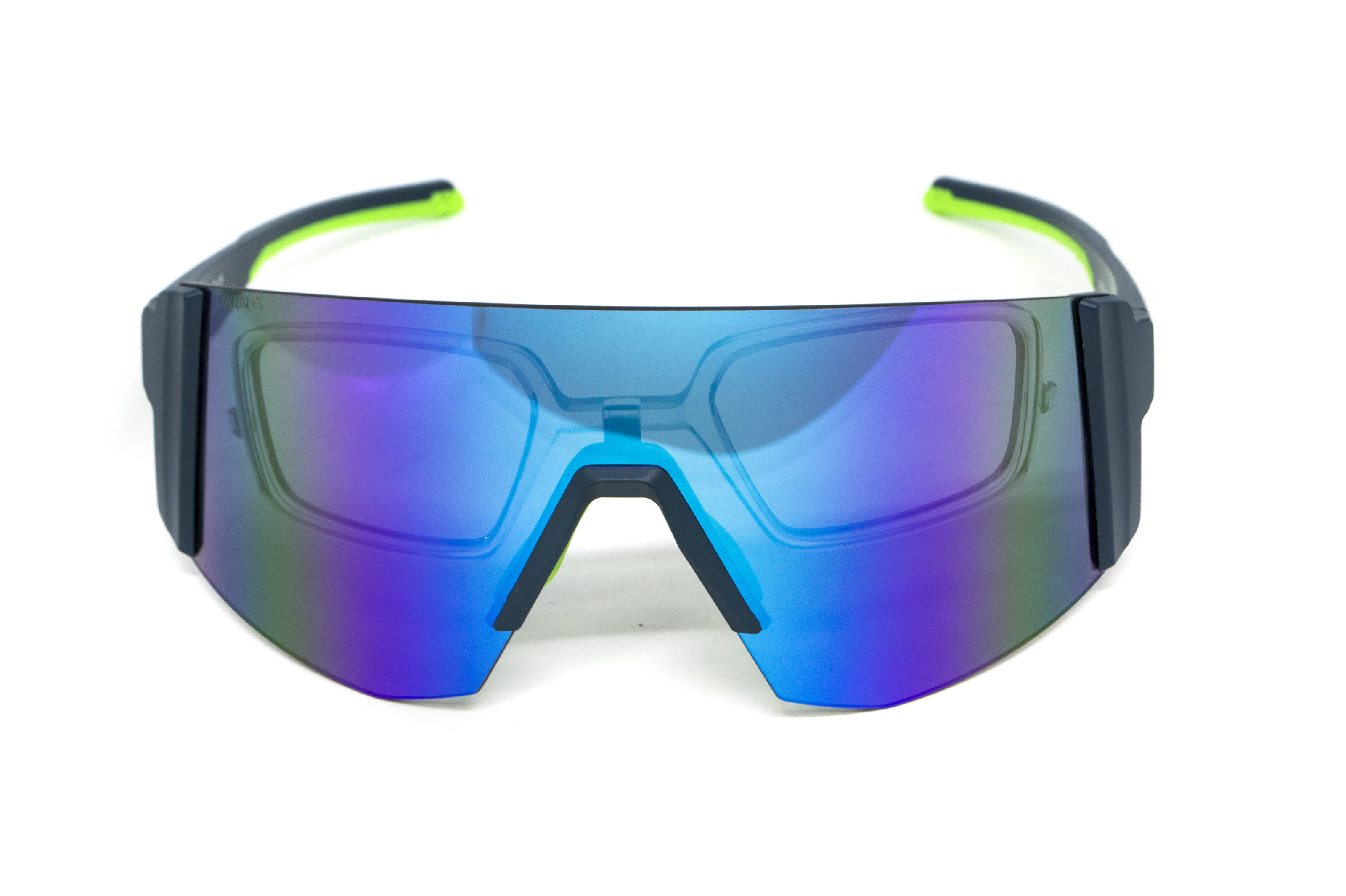 Очки защитные открытые Global Vision Astro+RX Blue (G-Tech™ blue), зеркальные синие в синій оправі с диоптрической вставкой в комплекте фото 3
