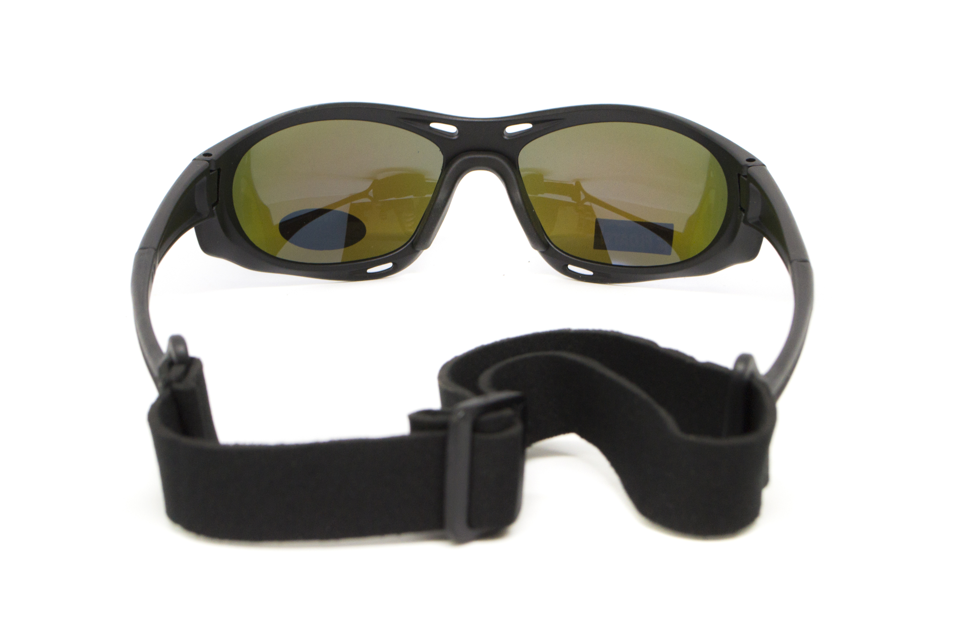 Очки поляризационные BluWater Hydro Polarized (G-Tech™ blue) Anti-Fog, синие зеркальные в  черной оправе фото 5