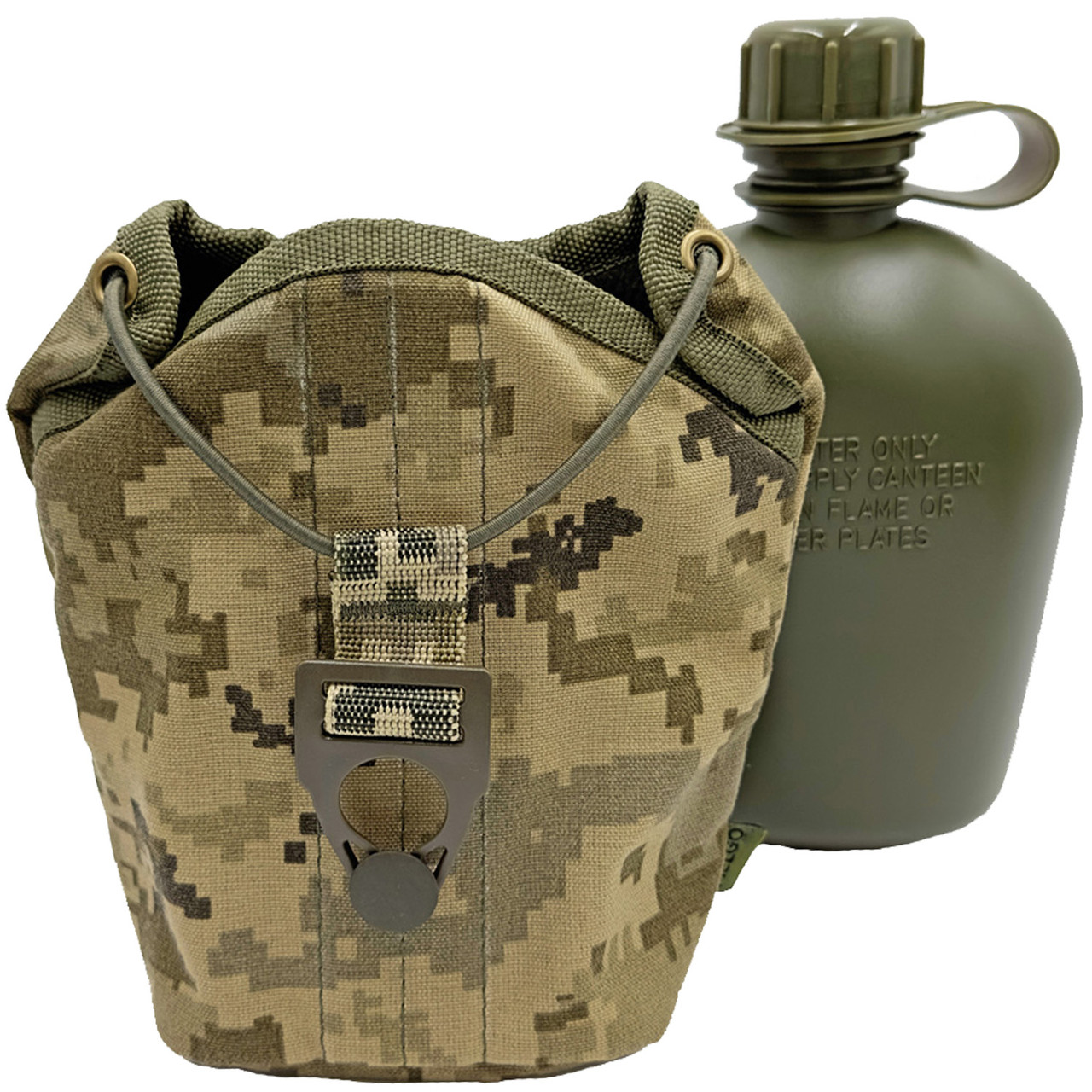 Фляга армейская 1л в чехле Пиксель Cordura MELGO (фляга тактическая полевая индивидуальная) фото 3