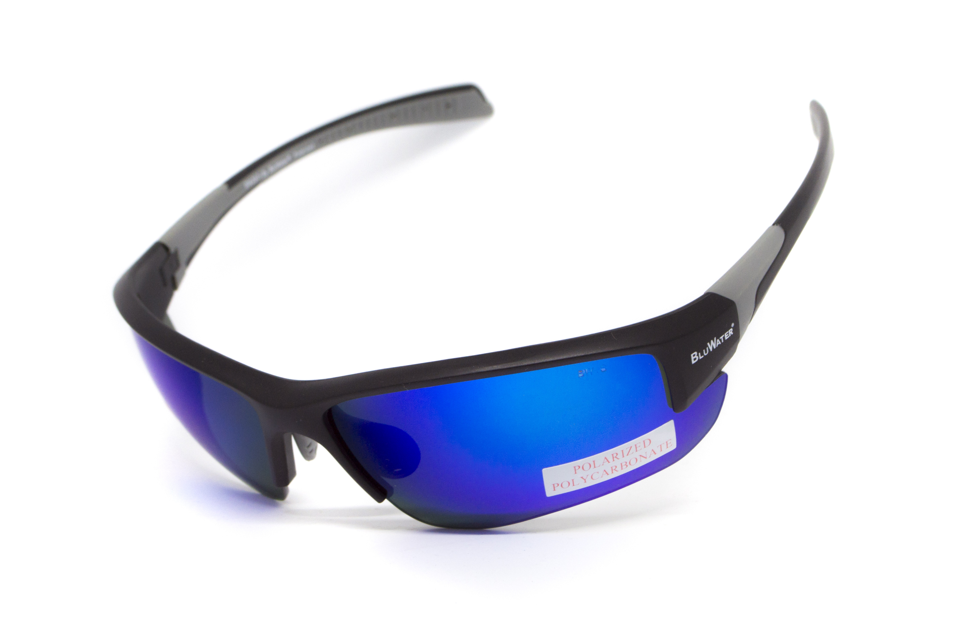 Очки поляризационные защитные BluWater Samson-3 Z87.1 Polarized (G-Tech™ blue), зеркальные синие фото 1