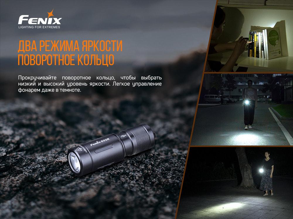 Ліхтар ручний Fenix E02R синій фото 5