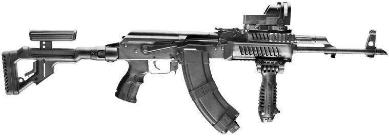 Руків'я пістолетне FAB для AK-47, чорне фото 3