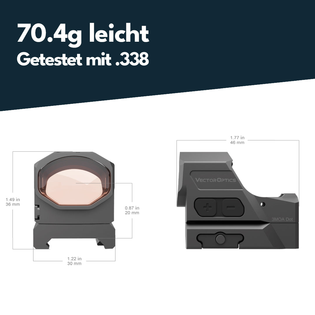 Коліматорний приціл Vector Optics Frenzy-X 1x19x28 GenII 3MOA фото 8