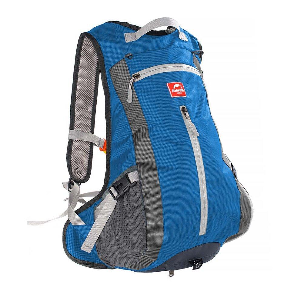 Велорюкзак з чохлом для шолома Naturehike 15 л sky blue NH15C001-B, блакитний фото 1