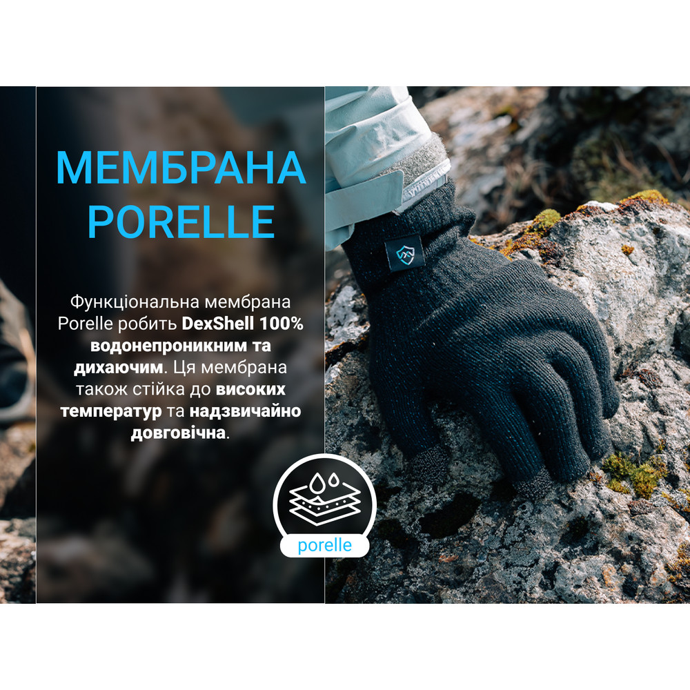 Рукавички водонепроникні Dexshell ThermFit 3.0 Gloves, темно-блакитні, розмір M фото 5