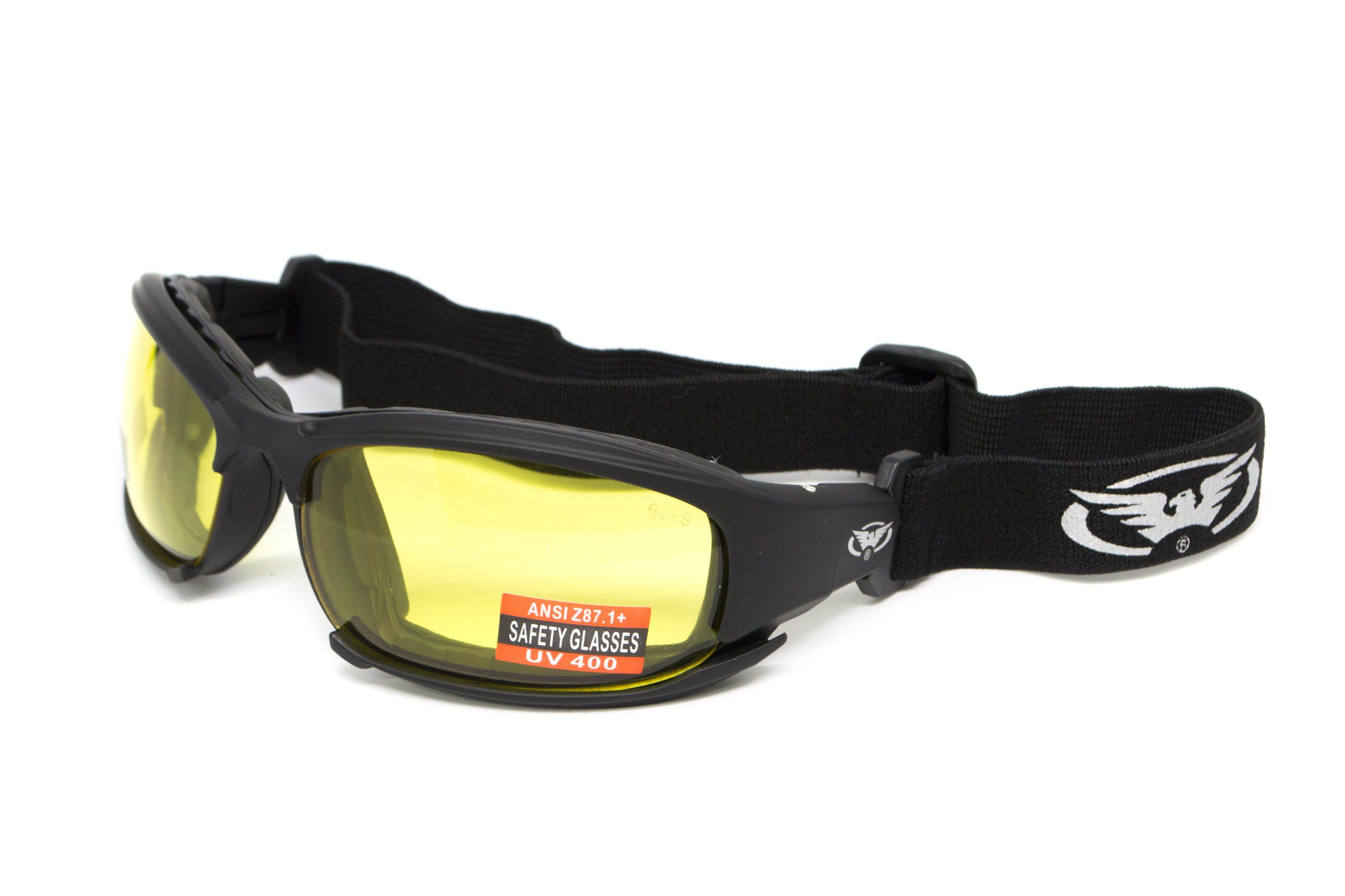 Очки защитные с уплотнителем Global Vision Assault (yellow) Anti-Fog, желтые фото 2