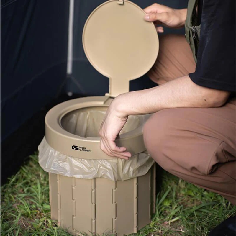 Відро-туалет складане Mobi Garden Closestool round NX22671043 black фото 9