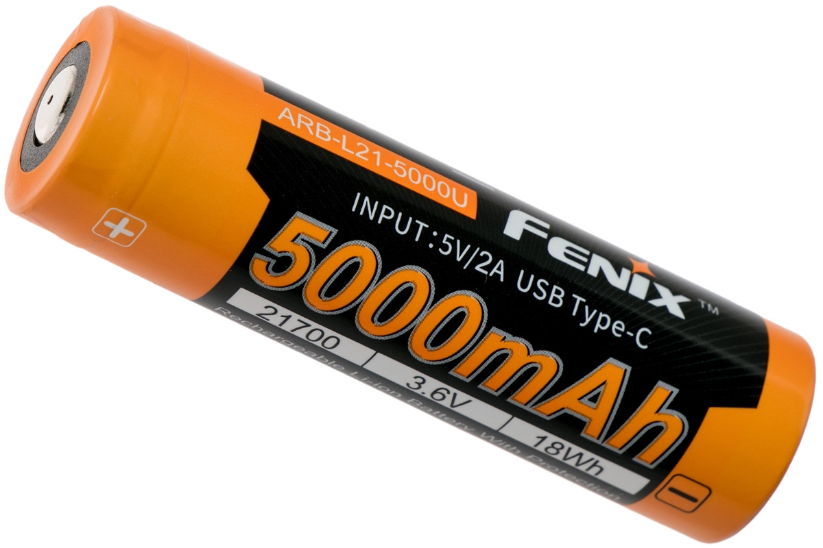 Акумулятор 21700 Fenix ARB-L21-5000U usb Type-C зарядка фото 3