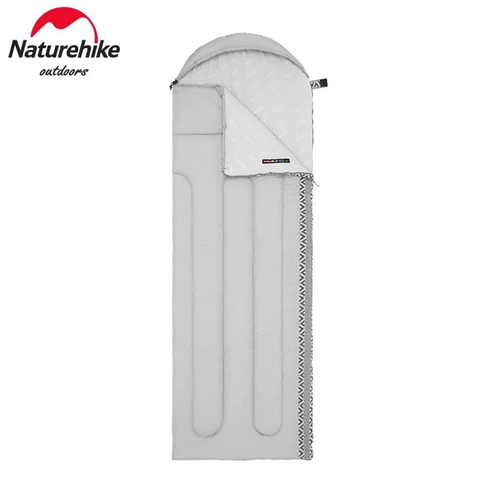Спальник с капюшоном Naturehike L250 NH21MSD07, (9°C), правый, серый фото 1