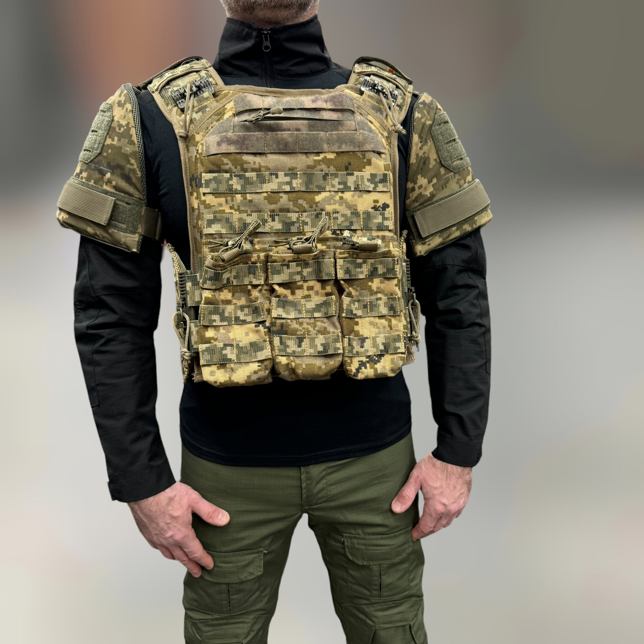 Баллистическая защита плеч 1 класса, Пиксель, плечевая защита от осколков, баллистический пакет 1 класса фото 1