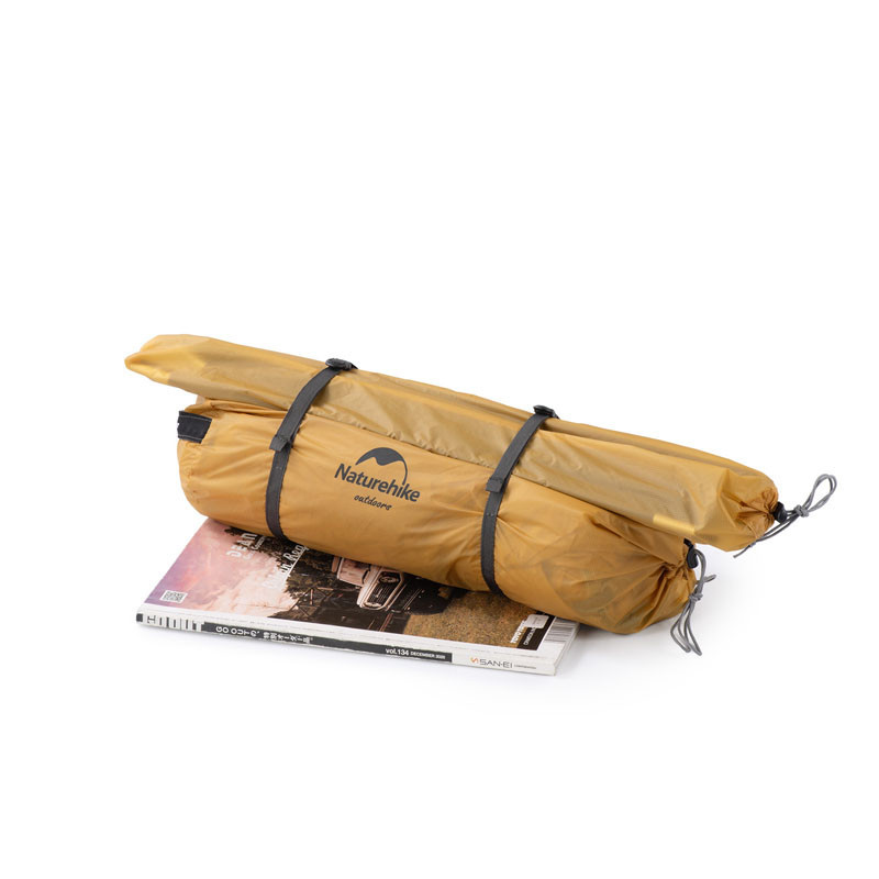 Палатка сверхлегкая одноместная Naturehike NH21ZP003, серо-желтая фото 5