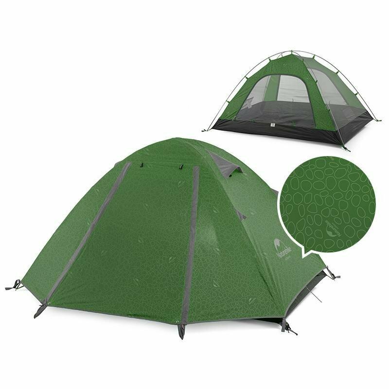 Намет чотиримісний Naturehike P-Series NH18Z044-P, 210T65D, темно-зелений фото 1