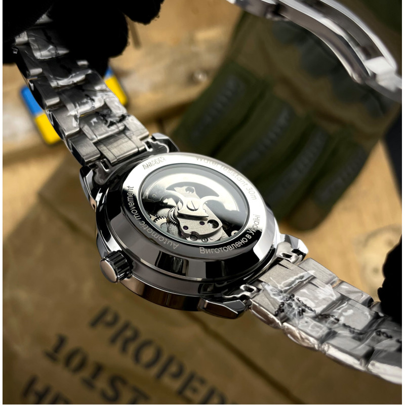 Чоловічий годинник Awarder 022 Де би не був Silver-Black Automatic Metall фото 4