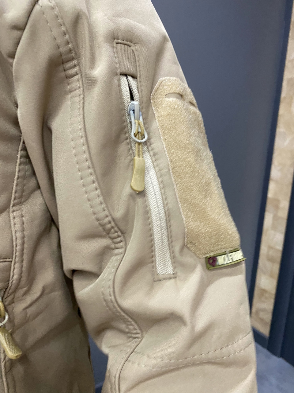 Куртка тактическая WOLFTRAP Softshell, цвет Койот, размер L, зимняя мужская куртка софтшелл для военных фото 5