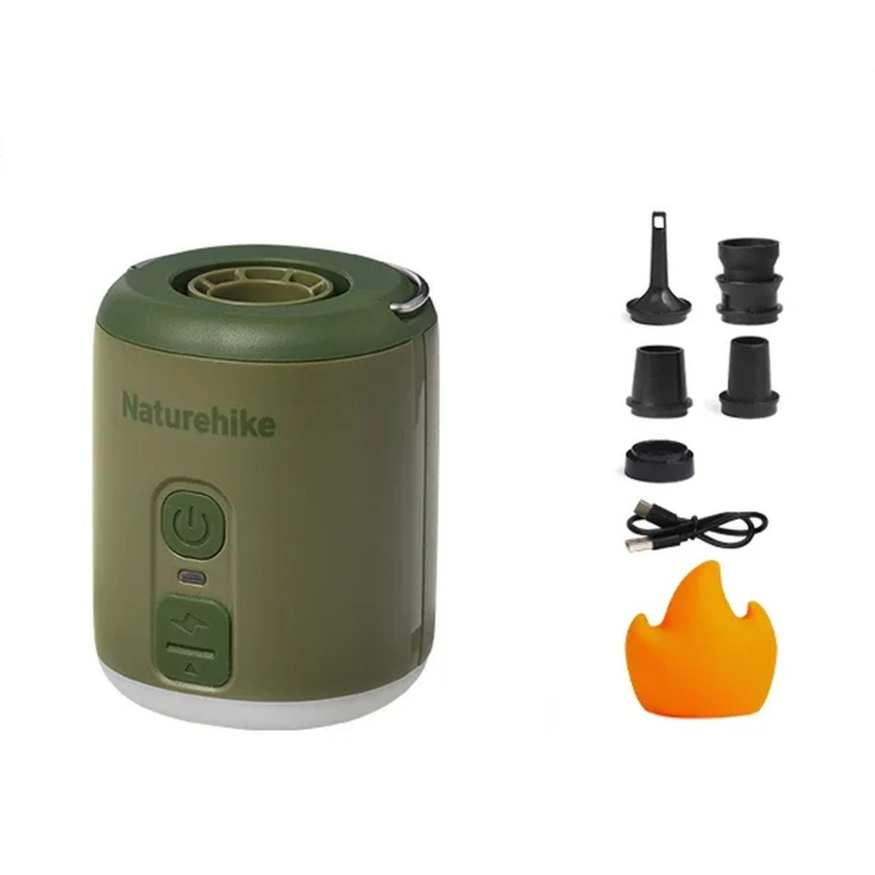 Міні насос - нічник - вентилятор Naturehike CNK2300DQ022, темно-зелений фото 1