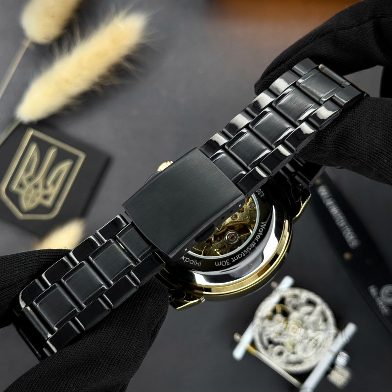 Годинник наручний Awarder 022-3D Black-Gold Automatics Steel Не Забуду Дім фото 5