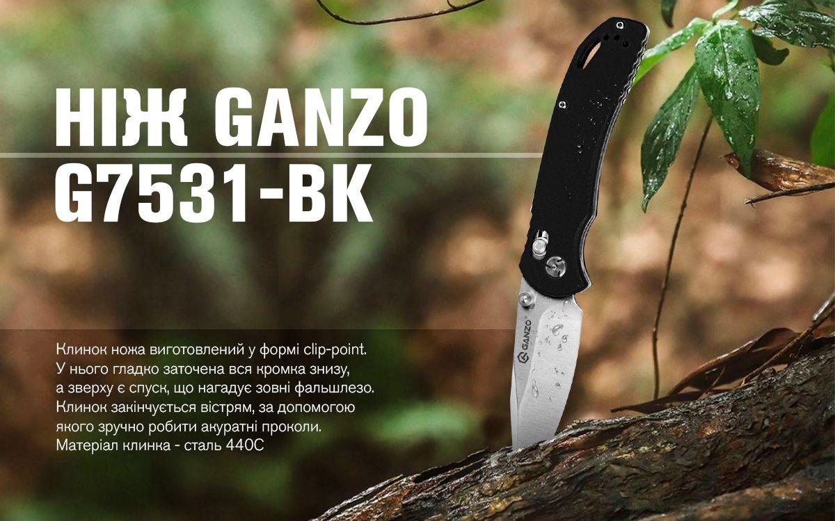 Нож складной Ganzo G7531-BK фото 5