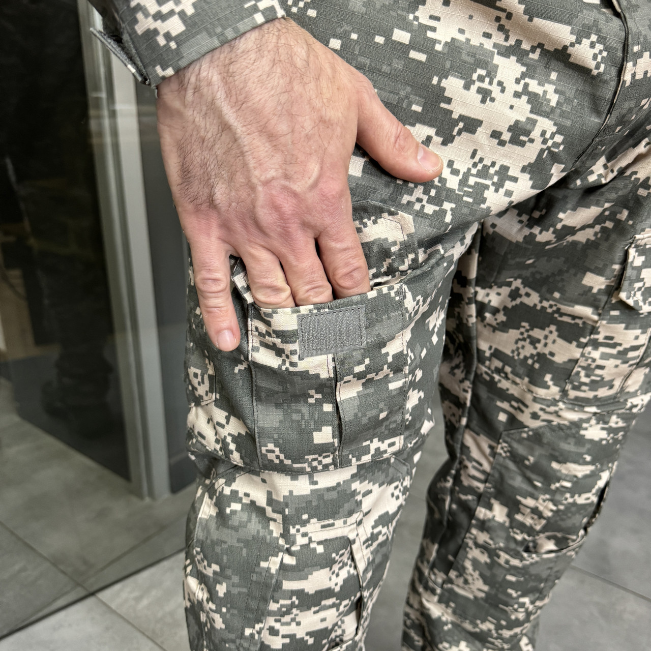 Брюки тактические Combat с пазами под наколенники, поликоттон, пиксель НАТО, размер 3XL, штаны для военных фото 8