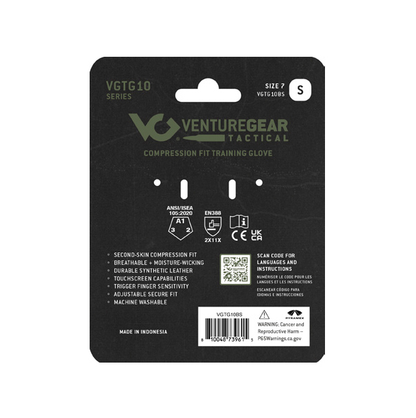 Рукавички тактичні Venture Gear Tactical VGTG10 Compression Fit, чорні, розмір S (7) фото 7