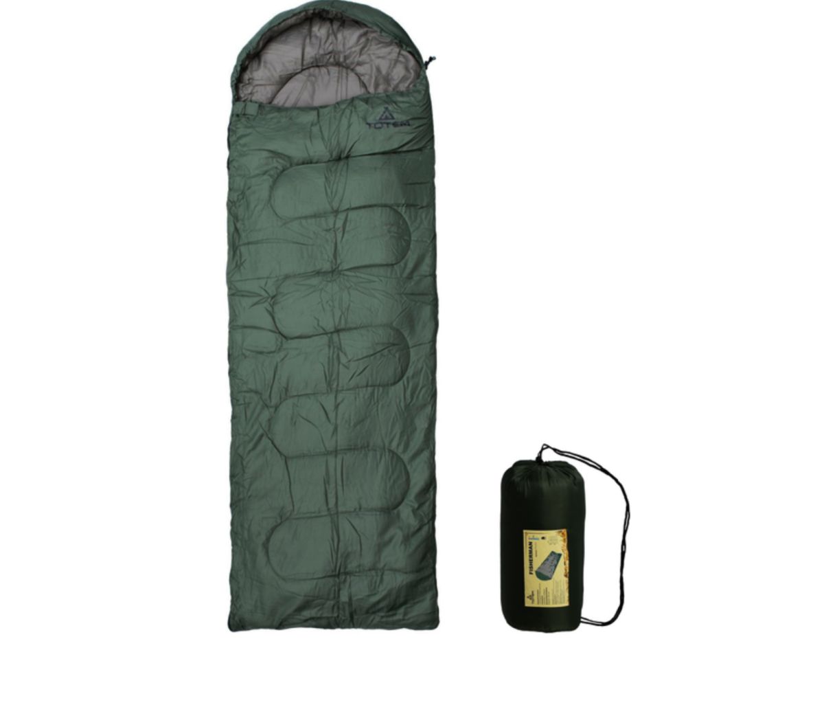 Спальний мішок Totem Fisherman XXL ковдра з капюш лівий olive 180+40/90 UTTS-013 фото 1