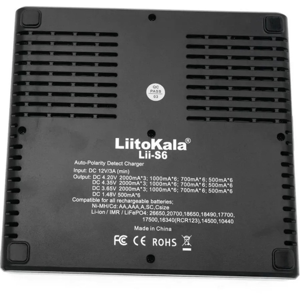 Универсальное зарядное устройство для LiitoKala Lii-S6 EU на 6 каналов + автомобильный кабель фото 3