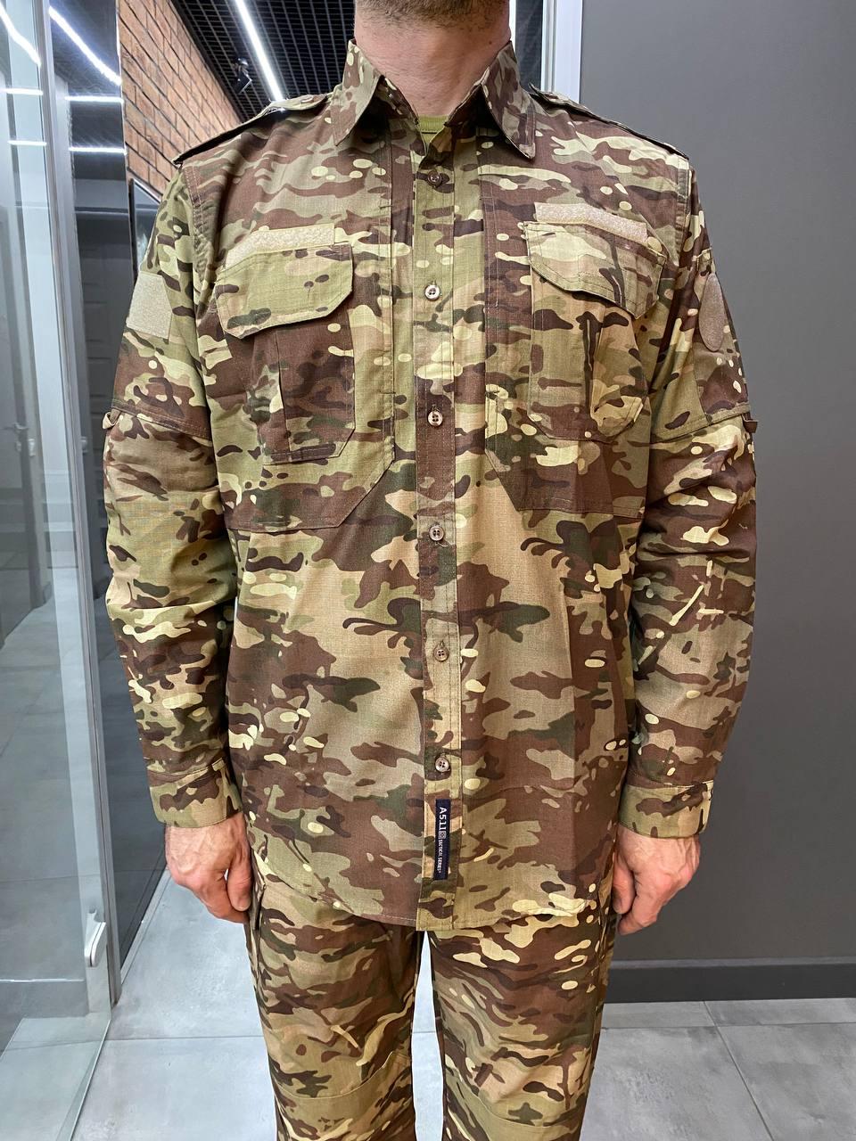 Военная форма (китель и брюки) летняя, Мультикам темная, размер 3XL, летняя тактическая форма для военных фото 3