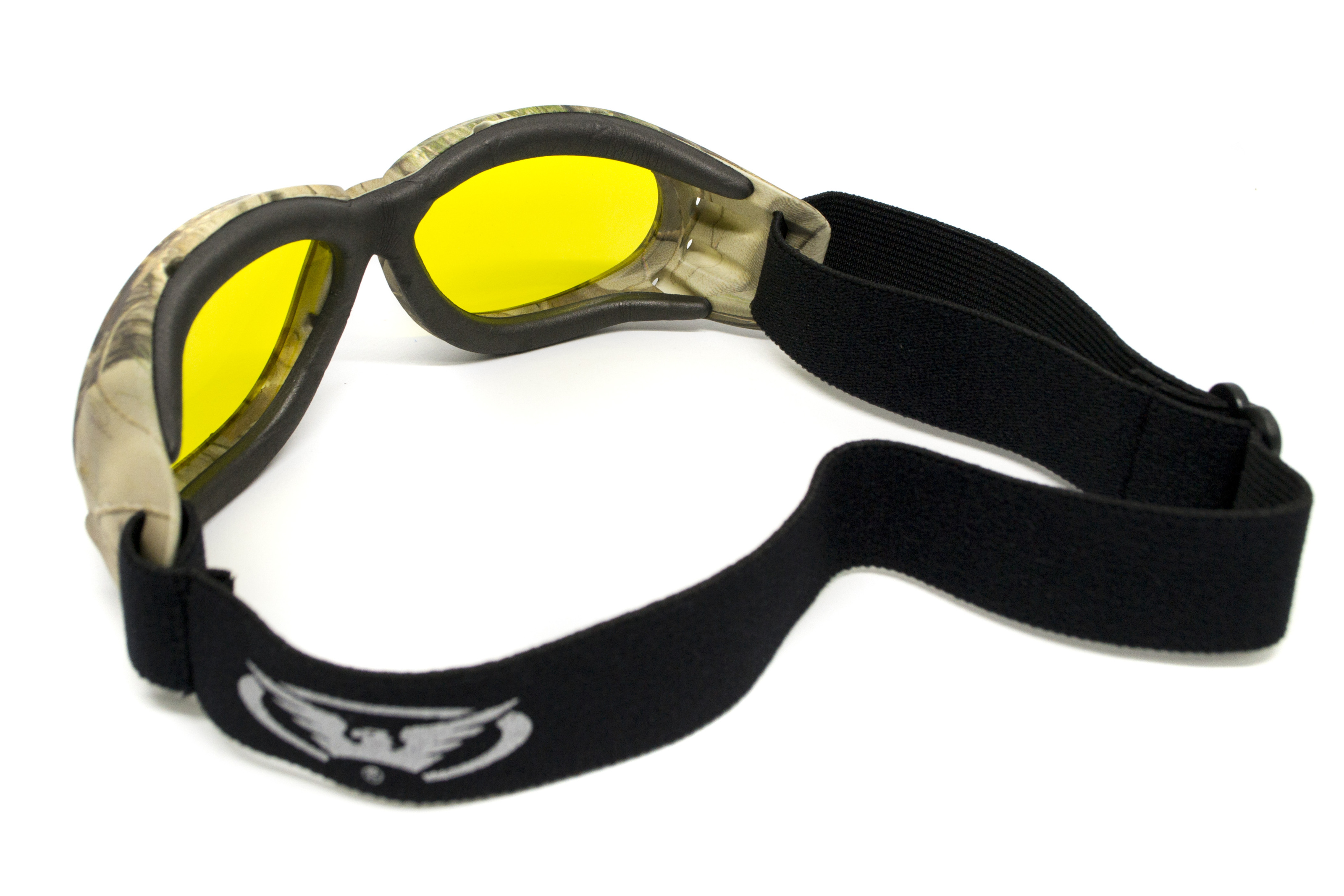 Очки защитные с уплотнителем Global Vision Eliminator Camo Forest (yellow), желтые в камуфлированной оправе фото 2