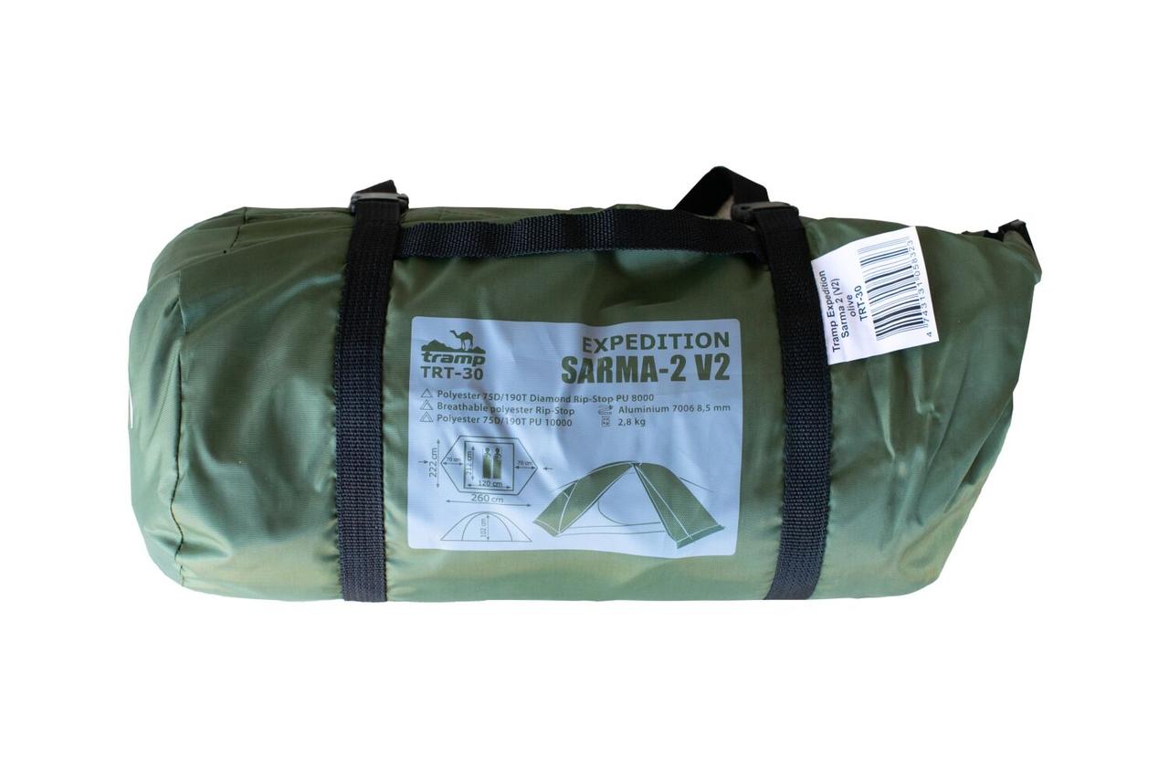 Палатка Tramp Sarma 2 (V2) зеленая (TRT-030-green) фото 7