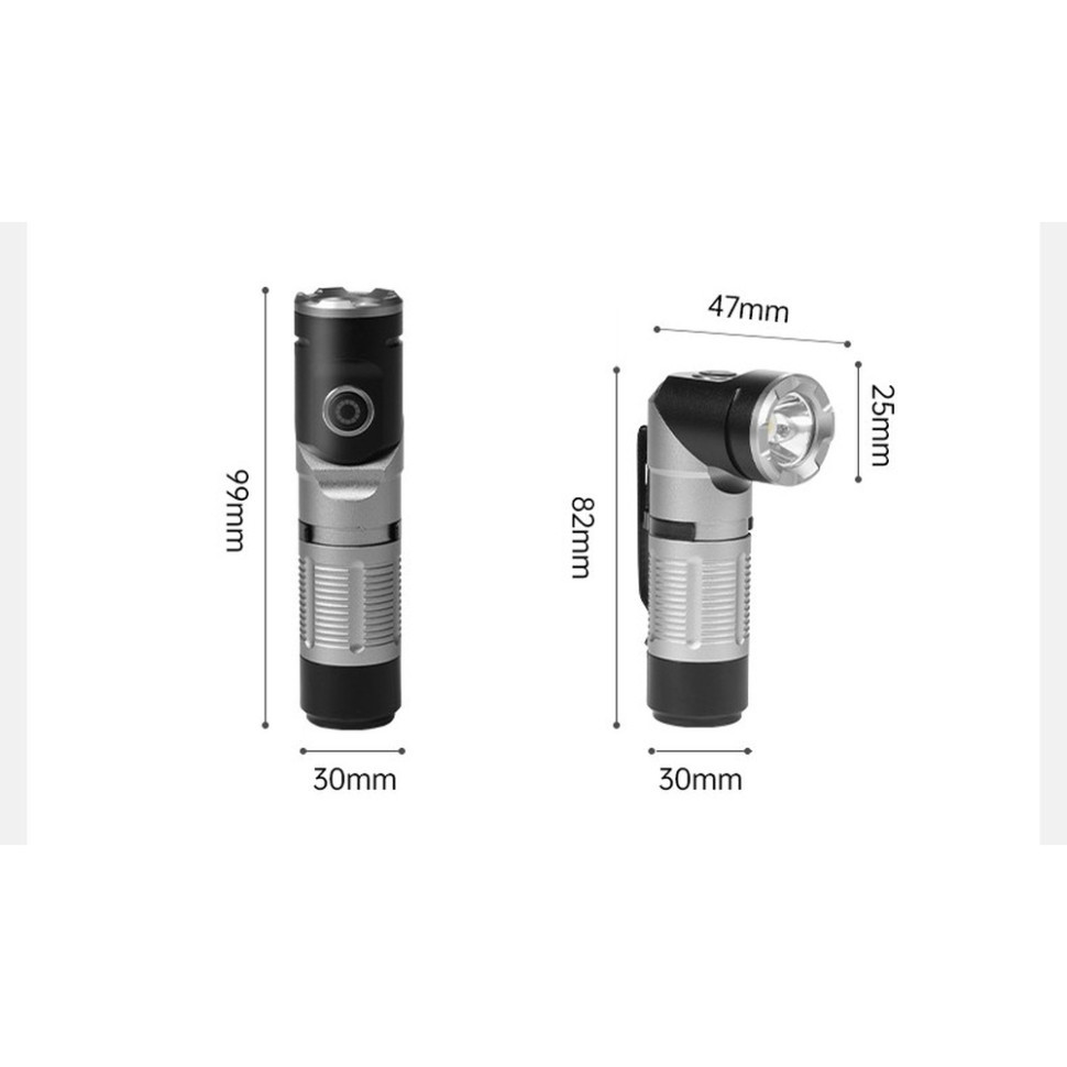 Ліхтар із кліпсою Naturehike CNK2450ZM013, чорно-сірий фото 3