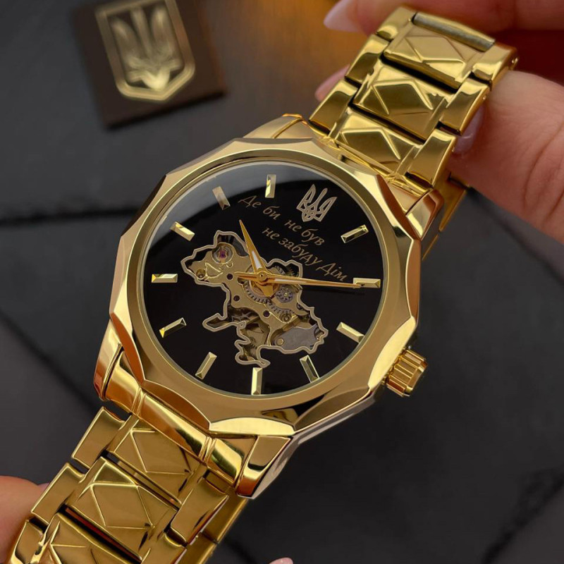 Чоловічий годинник Awarder 024 Не забуду дім Gold-Black фото 5