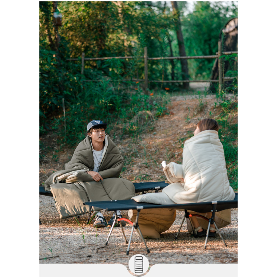 Спальник с капюшоном Naturehike LD350 CNK2300SD016, темно-зеленый фото 2