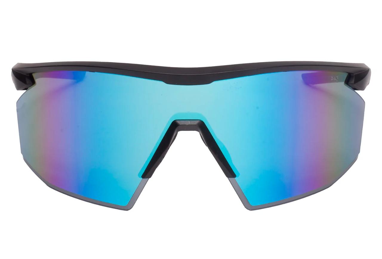 Очки защитные Pyramex PMXSPEC (blue mirror) Anti-Fog, синие зеркальные линзы в чёрно-синей оправе фото 3
