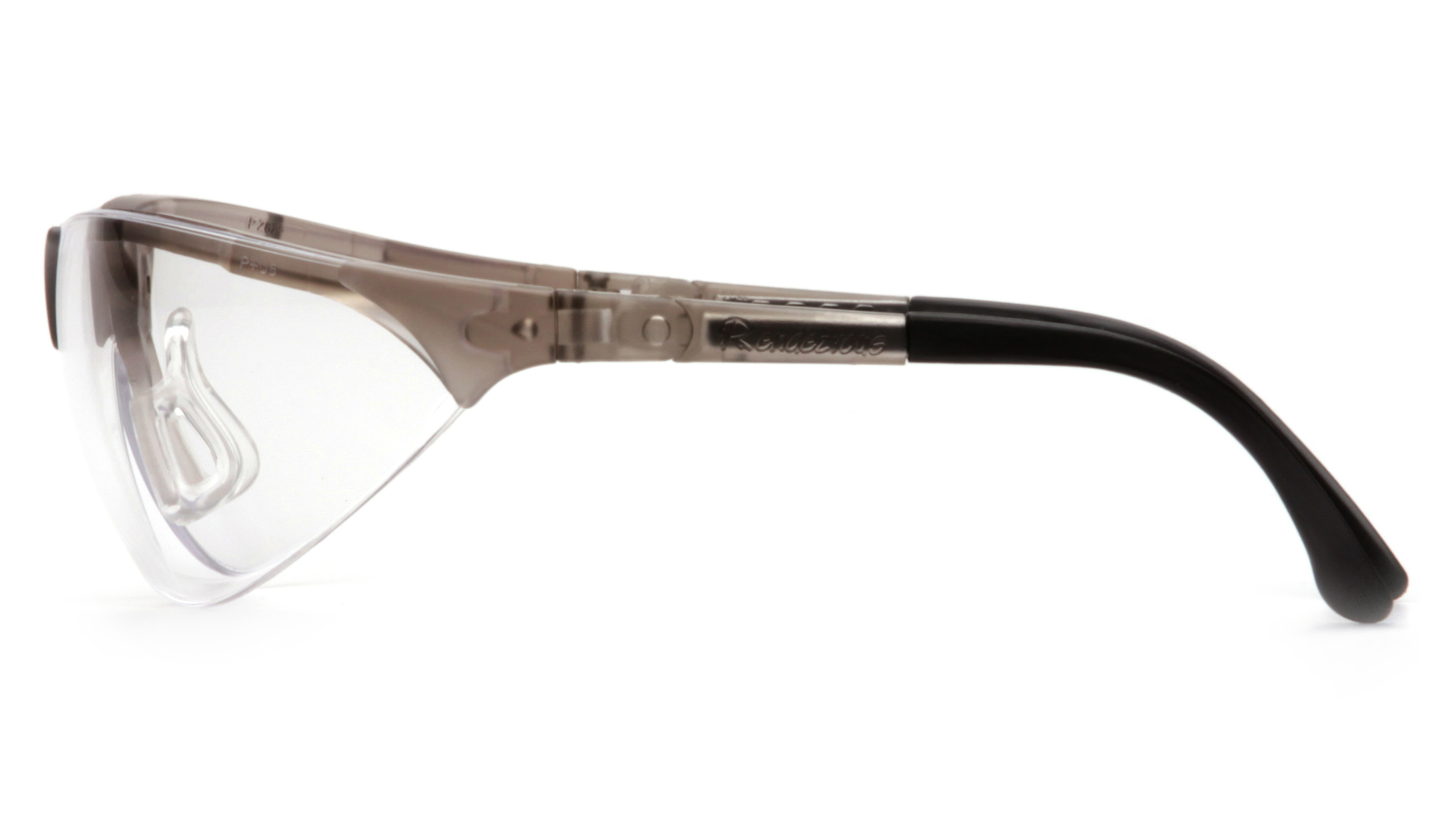 Очки защитные открытые Pyramex Rendezvous Crystal Gray (clear) Anti-Fog, прозрачные в серой полупрозрачной оправе фото 4