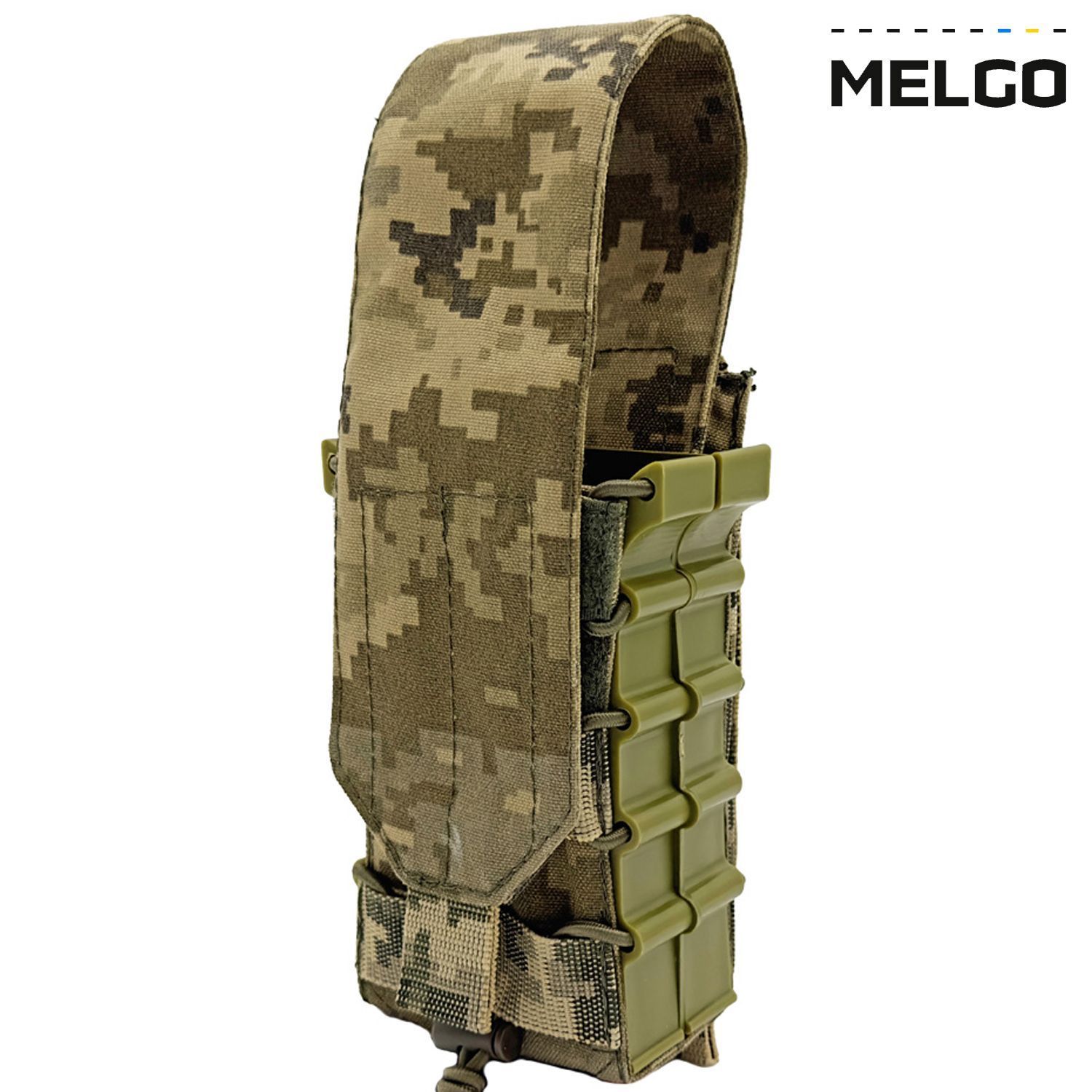 Подсумок на 2 магазины корпусный с клапаном Пиксель ММ-14 Cordura MELGO фото 1