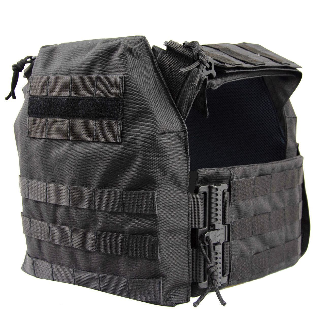 Плитоноска зі швидким скиданням Чорна Cordura 1000 D MELGO фото 1