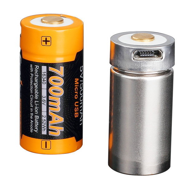 Акумулятор 16340 Fenix 700 UP mAh Li-ion micro usb зарядка фото 3