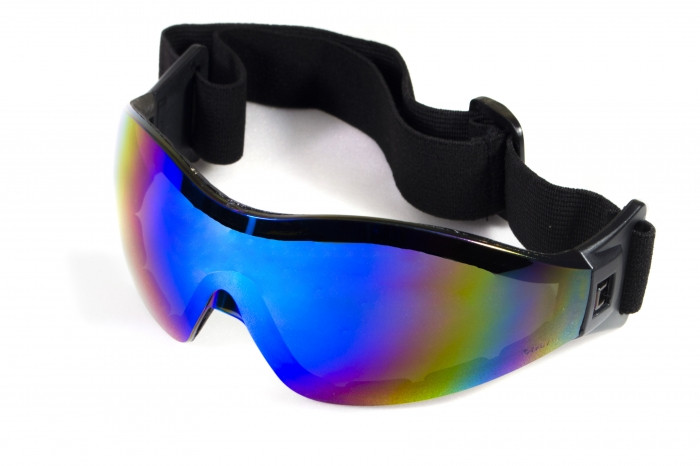 Очки защитные с уплотнителем Global Vision Z-33 (G-Tech™ blue) Anti-Fog, синие зеркальные фото 1