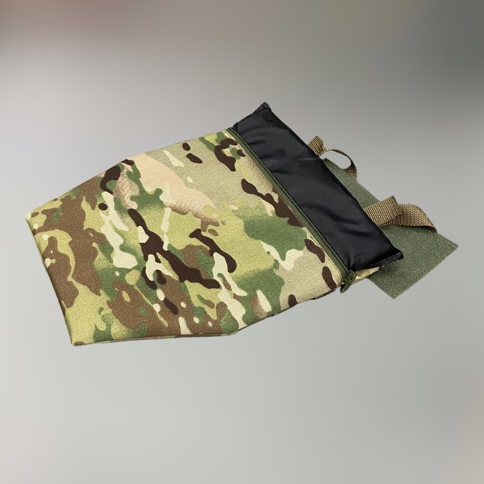 Подсумок передник напашник для плитоноски, размер S, Мультикам, Cordura 1000D, сумка под баллистический пакет фото 2