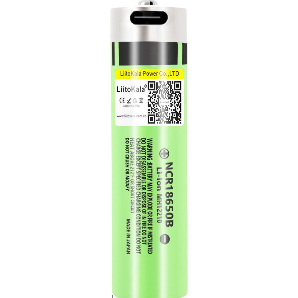 Акумулятор LiitoKala Lii-USB-34B 18650 3400mah фото 1