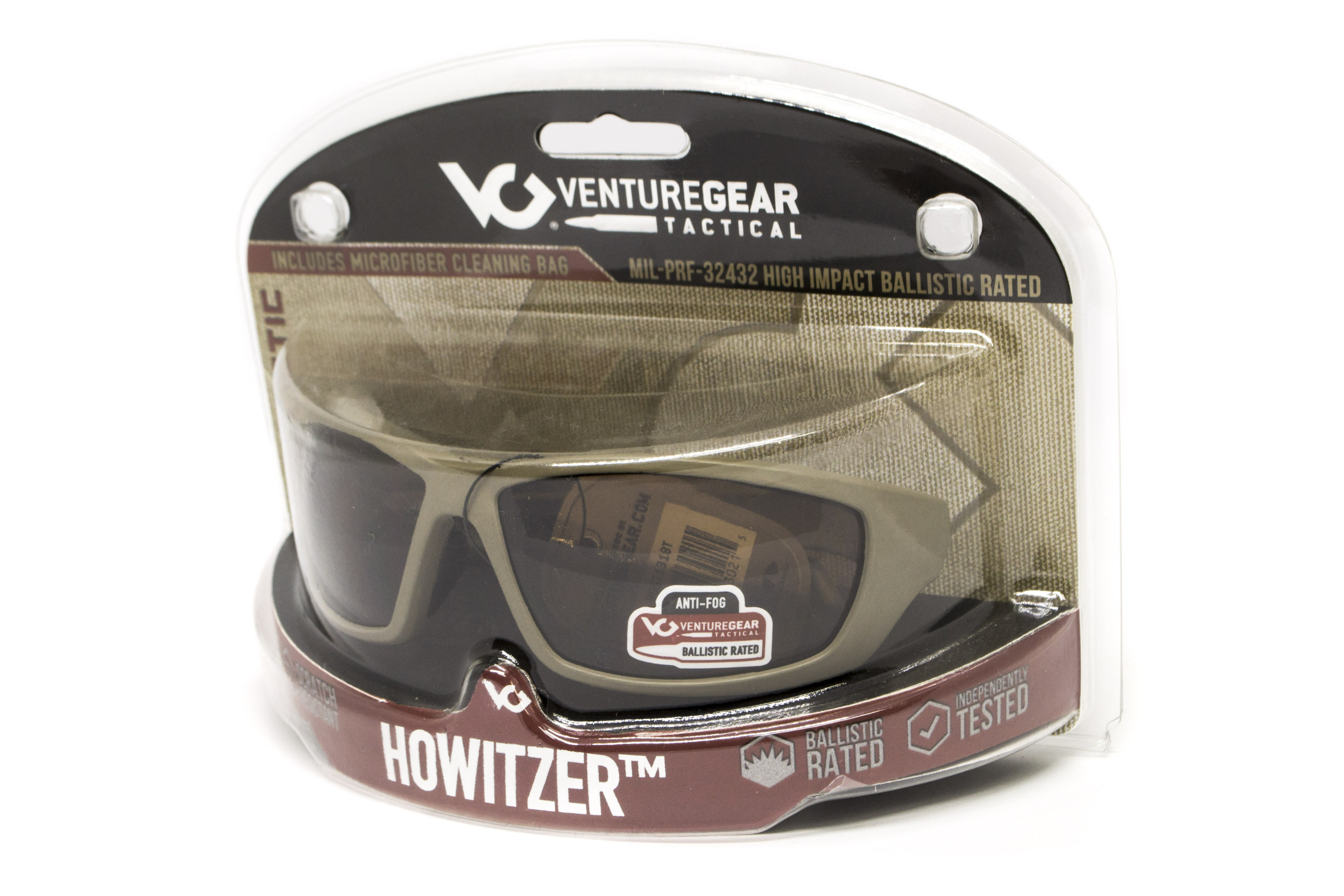 Захисні окуляри Venture Gear Tactical Howitzer Black (Bronze) Anti-Fog, коричневі в чорній оправі фото 5