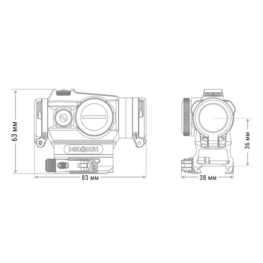 Коліматор HOLOSUN HE515GT RD фото 6