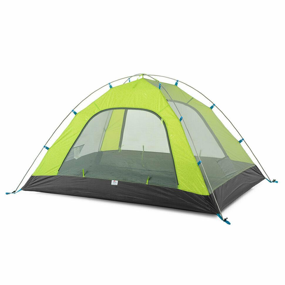 Намет чотиримісний Naturehike P-Series NH18Z044-P, 210T/65D, зелений фото 2