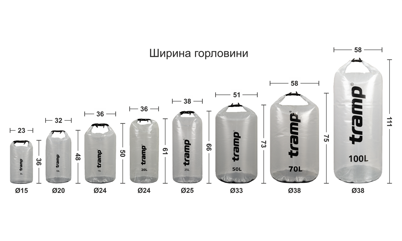 Гермомешок TRAMP PVC transparent 5л UTRA-195 фото 2