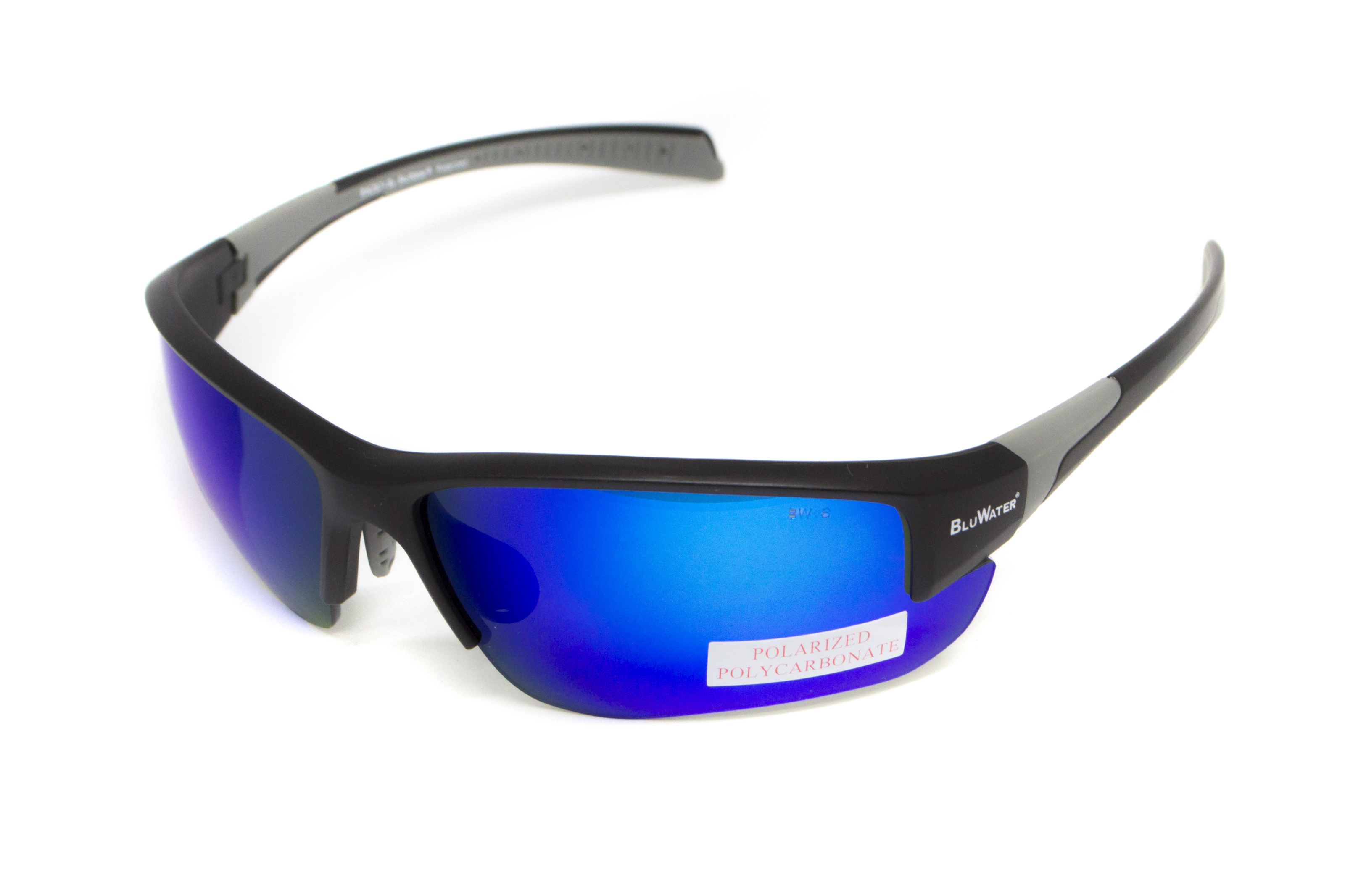 Очки поляризационные защитные BluWater Samson-3 Z87.1 Polarized (G-Tech™ blue), зеркальные синие фото 6