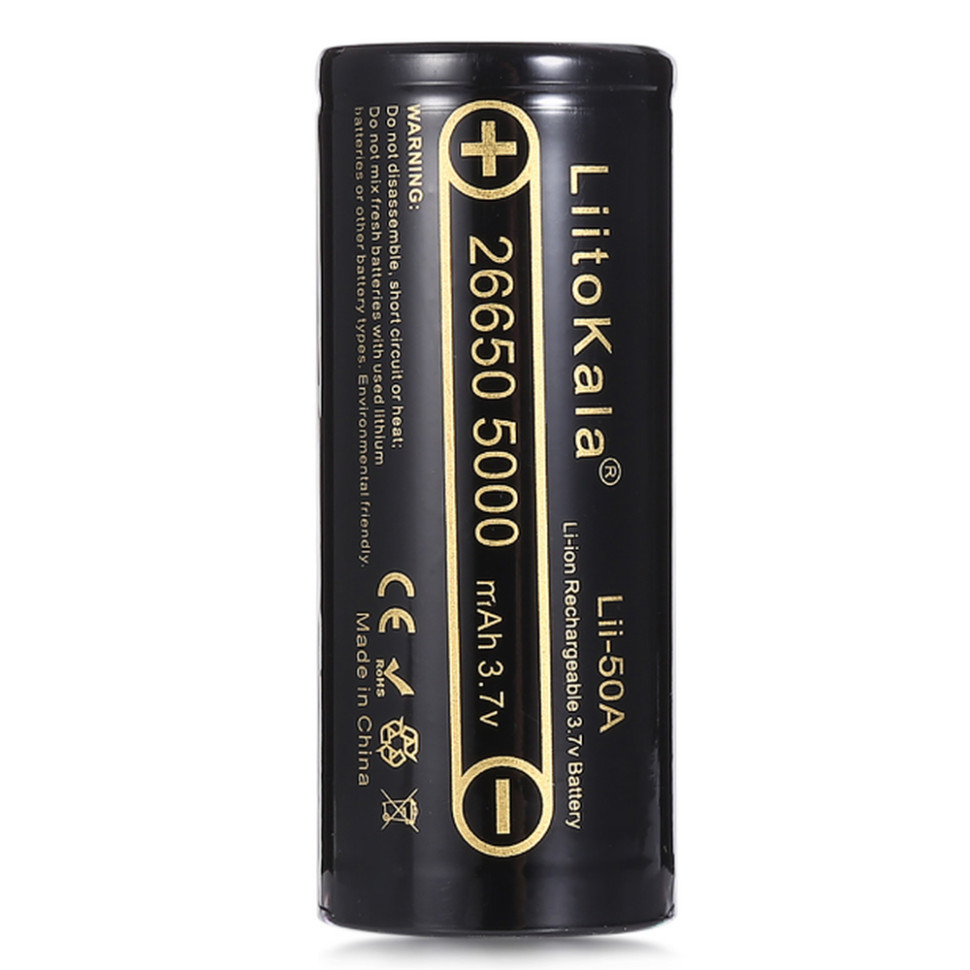 Аккумулятор Liitokala Lii-50A 5000 mAh 20A 26650 Li-ion фото 1