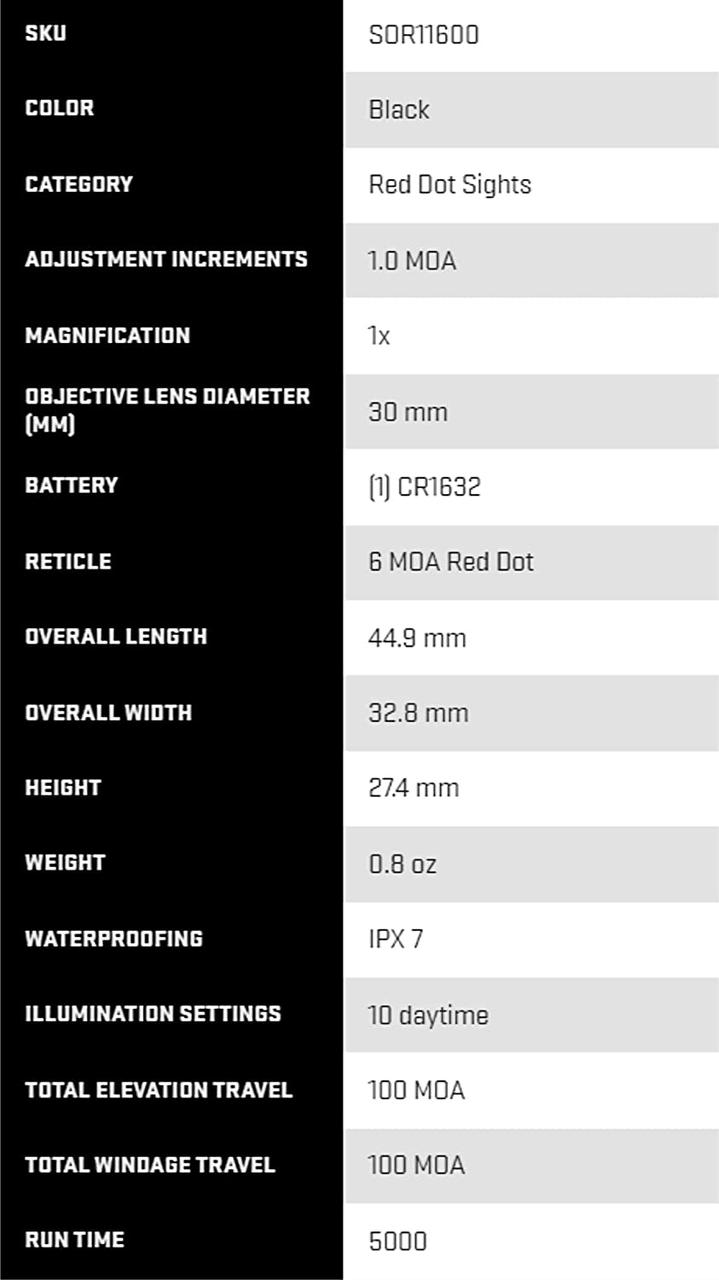 Приціл коліматорний SIG SAUER ROMEO1 REFLEX SIGHT, 1x30, 6MOA RED DOT, 1.0 MOA ADJ фото 3