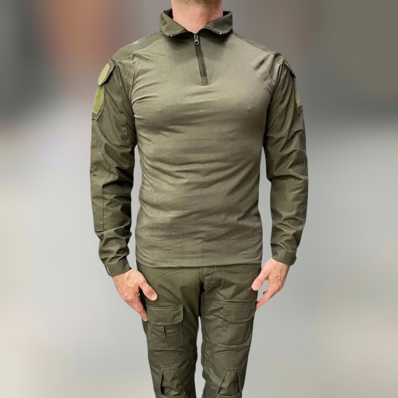 Армейская Кофта Убакс, Олива, коттон (хлопок), размер L, Combat, тактическая рубашка Убакс фото 1